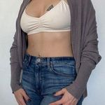 BCBGMAXAZRIA Cocoon Cardigan Crochet Brown Mushroom Taupe L/XL Soft Photo 0