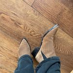 Marc Fisher Brown Crocodile-Patterned Ankle Boots Photo 7