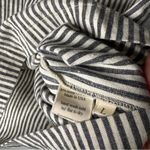 Han Starnes Hemp Cotton Striped Mini Dress Short Sleeve Black Size L Photo 3