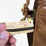 Vintage 1980s Plinio Visona Cognac Brown Leather Hudson’s Crossbody Bag NWT Photo 3