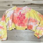 A.Lab Tie Dye Plant Cropped Long Sleeve Tee Shirt Women’s Small Yellow Photo 3