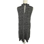 Rielle Ruffle Mock Neck Mini Tent Black Grey White Party Dress Size XL Photo 3