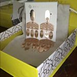 Kendra Scott New Statement Drop Chandelier Earrings In Rose Gold Filigree Photo 3