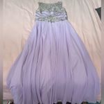 Lavender Gown with Beaded Bodice Purple Size 8 Photo 2