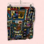 Funky 80’s NWT cotton wrap skirt camel elephant Egypt Africa retro mini safari Purple Size M Photo 1