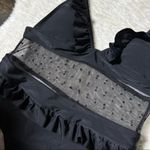 SheIn NWOT  Black Ruffle Mesh One Piece Swimsuit Photo 3