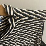 St. John ✨ Knit Sz Small Sweater Vest Shell Sleeveless Striped Black White Gold✨ Photo 3