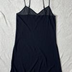 Lafayette 148 New York Dress Womens Size Small Navy Blue Sheer Mini Dress Photo 0