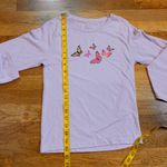 MHi Res Women Small Purple Pastel Lilac Butterfly Long Sleeve T Photo 3