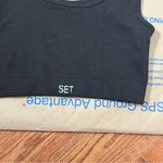 Set Active  Sculptflex Box Cut Bra Women’s XS Espresso Lounge Stretch Ribbed Photo 3