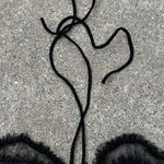 Victoria's Secret Victoria’s Secret Black Mesh Halter Baby Doll Top Sz L Photo 4