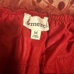 Red Ruffled Tie Front Tank Top Size M Photo 5