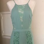 Sage green Rose Panel Lace Maxi Summer Dress Photo 1