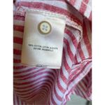 Holding Horses Anthropologie Holding Horse Oversize Button Down Blouse Red White Stripes M/L Photo 6