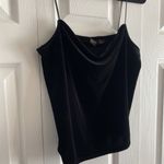 Free People  Black Velour Spaghetti Strap Tank top Slouchy Grunge Goth Rave Small Photo 1