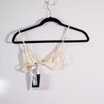 ZARA NEW  Lingerie Silk Satin Ruffle Flirty Triangle Bralette Intimates Bra S Photo 1