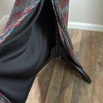 Dee Elly  Metallic Stripe Cutout Back Long Bell Sleeve Maxi Dress Multicolor M Photo 12