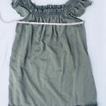 ZARA Smocked Off Shoulder Mini Dress - Army Green - S Photo 16