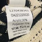 Commense Women's Cream Black Striped Sleeveless Knit Sweater Vest Tank Top Sz L Size L Photo 3