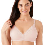 Wacoal  Softly Styled Wire Free Contour T-shirt Bra Rose Dust Lace Photo 0
