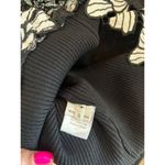 Yigal Azrouel Floral Embroidery Ribbed Knit Midi Dress Black Womens Size Small Photo 10