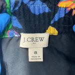 J.Crew Women's Linen Blend Navy Blue Pink Floral Elastic Waist Skirt Size 8 M Photo 5