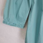 Vertigo Women's Blue Blouse Large Ruffles 3/4 Sleeves Round Neck Photo 3