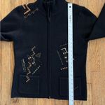 Chico's Chico’s Beaded Embroidered 100% Wool Full Zip Jacket Womens 0 Sequin Embellished Photo 14