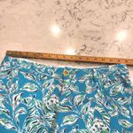 Lilly Pulitzer Women's Size 4 Turquoise Tiger Print Cotton Blend Shorts Photo 5