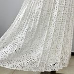 $ 458 NWOT See by Chloe Eyelet Lasercut Pleated Midi Skirt White Size 40/ US 6 Photo 8