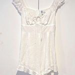 Princess Polly ruffle gather gauze romper Photo 0