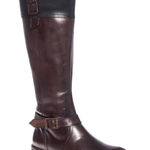Wolverine  Brown & Black Leather Tall Riding Boots size 8 Photo 0