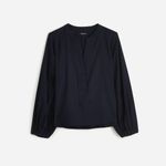 Madewell V-Neck Long-Sleeve Top in Deep Indigo, Size X-Small Photo 4
