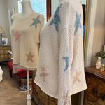 Vintage Havana  Cream Sweater with Multicolor Stars Photo 5