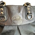 Coach EUC Ashley Signature Metallic Charcoal Satchel Two-Way Photo 3