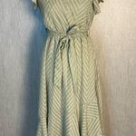 Chic Sage Striped High Low Dress Size XS Green Photo 11