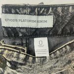Platinum Denim Black Gray Acid Wash Crop Chicos Size 0-Women’s Size 4 Photo 4