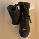 UGG  women black leather platform Starlyn sneaker boots size 7 Photo 8