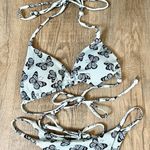 SheIn ZAFUL turquoise butterfly bikini set size 6. Photo 3