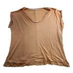 Free People We The  S Small Under the Sun Tee Shirt Linen Blend Slouchy Oversized Photo 4