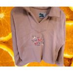 Cabin Fever V Neck Fleece Sweatshirt Size Medium Pink Photo 1