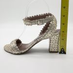 Tabitha Simmons Leticia Block Heel Sandals 37.5 Minimal Bridal Evening Classic Gold Size 6.5 Photo 12