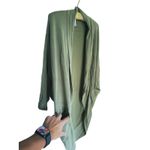 Athleta Ethereal Cocoon Wrap Cardigan Sweater L/XL Green Open Front Cozy Lounge Photo 9