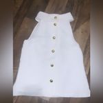 Sail To Sable  button up back white blouse top preppy casual fall classic mock Photo 2