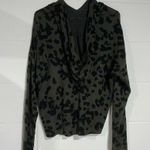 Anthropologie Leopard Print Long Sleeve Top with hood large anthropology Photo 1