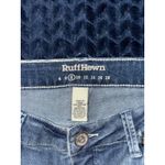 Ruff Hewn  Embroidered Rose‎ Jeans Distressed Denim True Crop Size 6 Photo 2