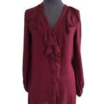 Paige NWT  Isabelle Dress Rumba Red Check Raw Ruffle Size S Photo 4