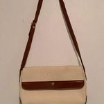 Etienne Aigner  Vintage Cream and Brown Woven Shoulder Bag Photo 0