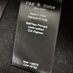 Rag and Bone Jack Leather Button Down Shirt Blouse Shacket Black Sz XS NWT $795 Photo 3