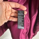 White House | Black Market NEW WHBM Long Faux Fur Vest in Cabernet Red Photo 8